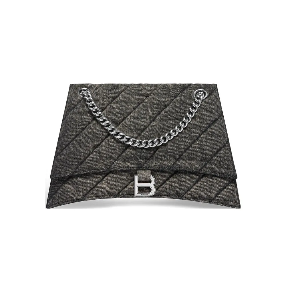 Balenciaga Crush Quilted Denim Bag