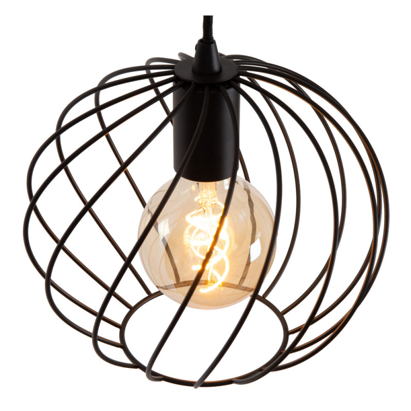 Suspension Danza noire Ø 50 cm E27 3 x 40 W LUCIDE