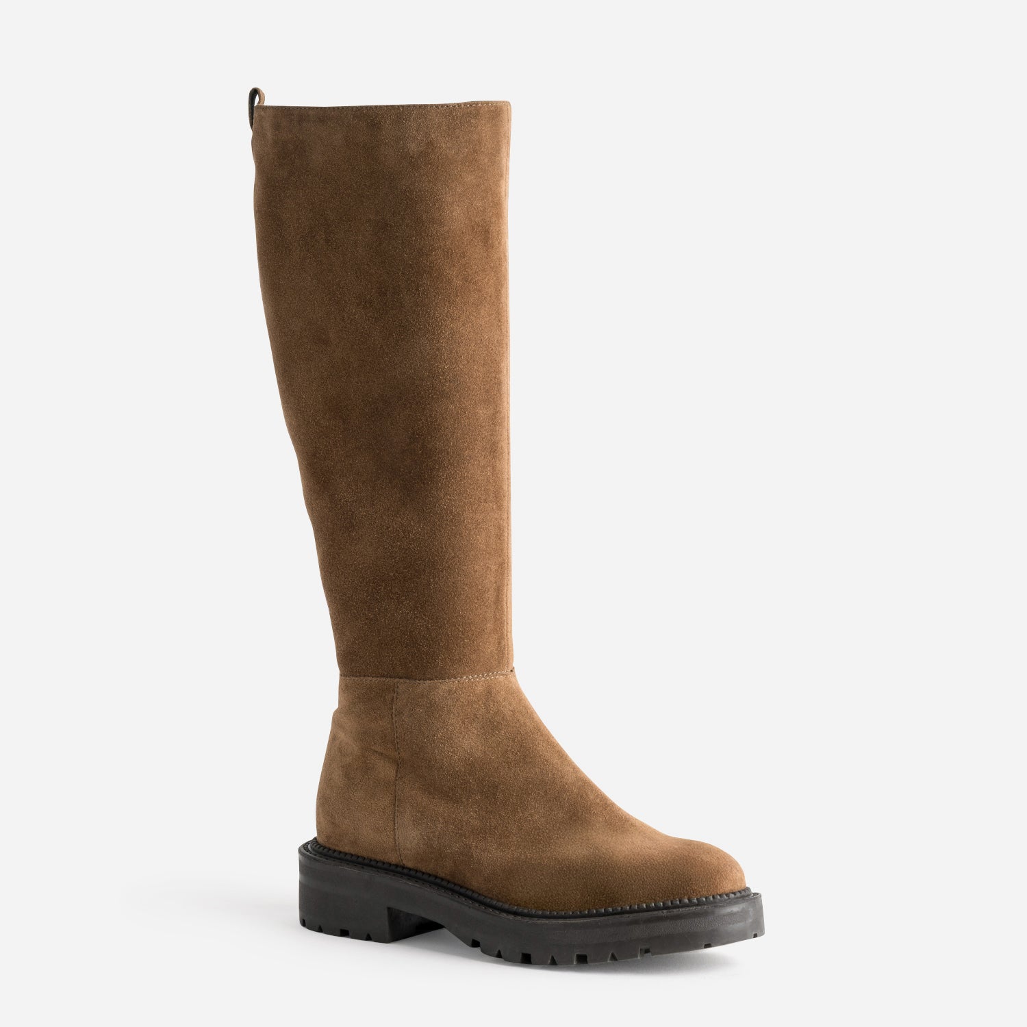 Botte TEXTO cognac cuir velours semelle crantée