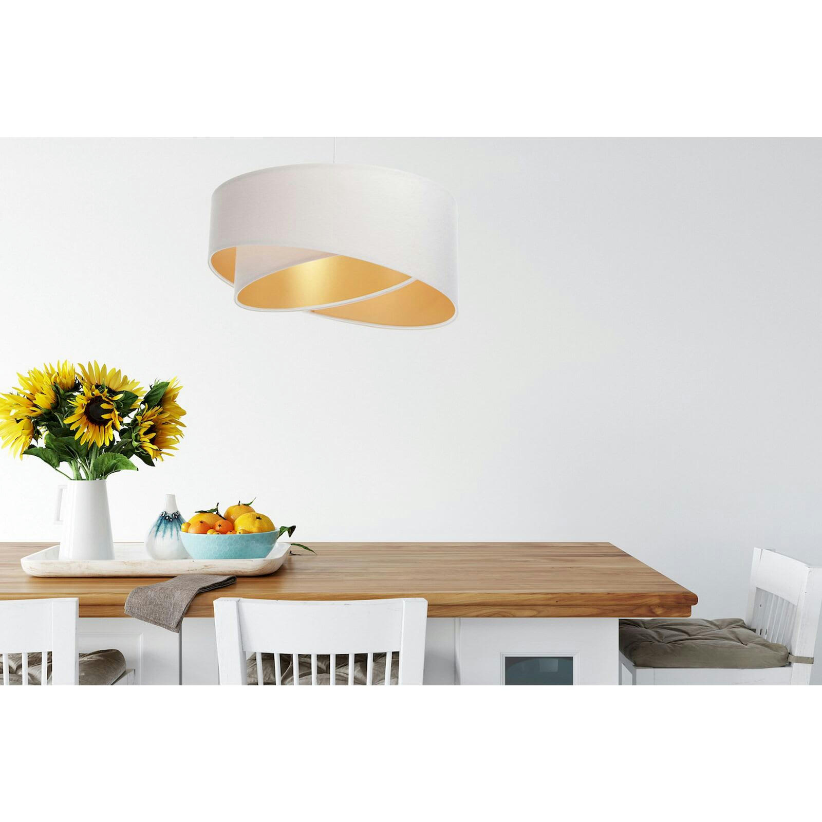 GALAXY ECO - Suspension Tissu Blanc 45x45x21 cm