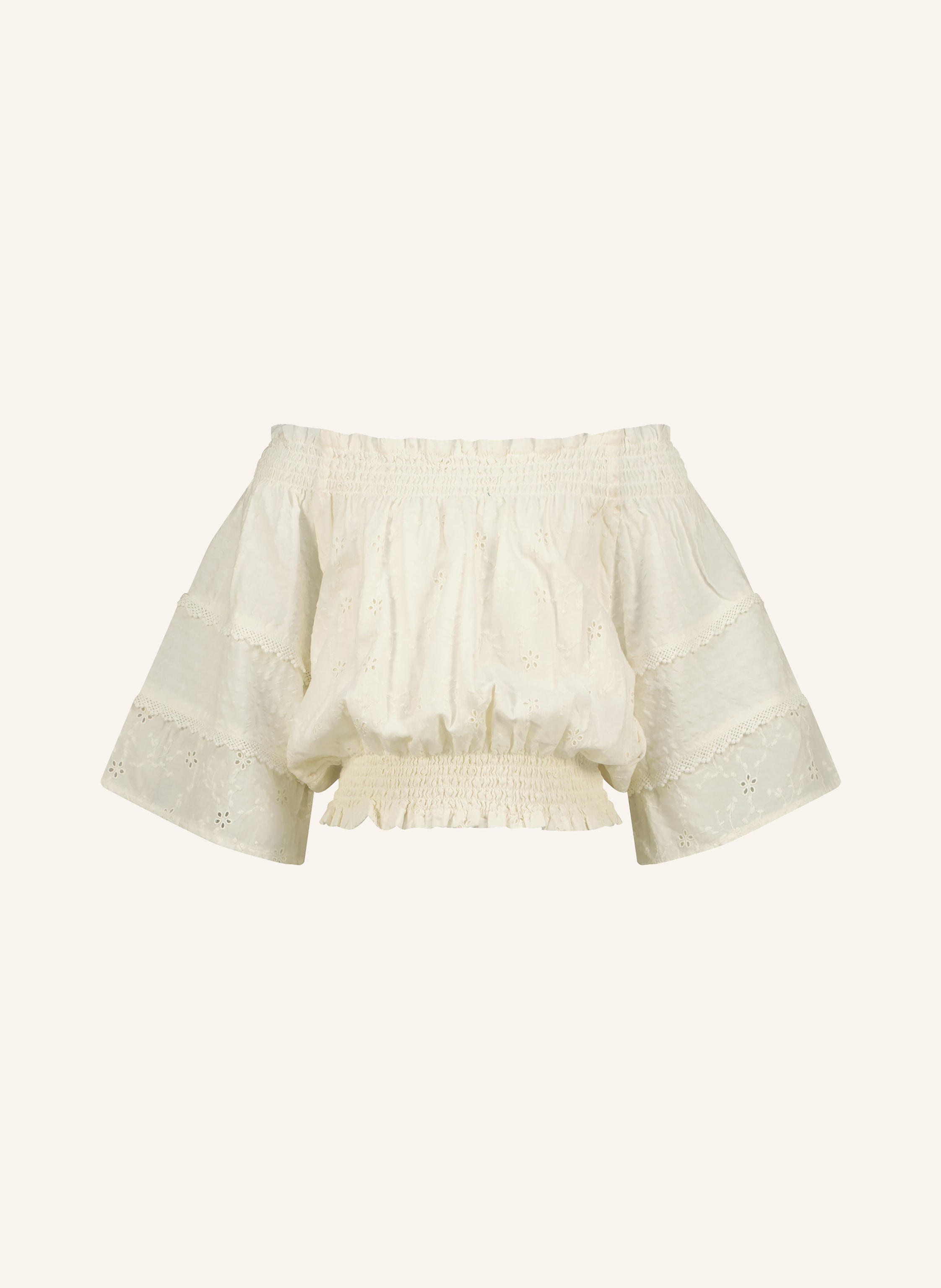 VINGINO Off-Shoulder-Bluse LILIANNE mit Lochspitze und Rüschen