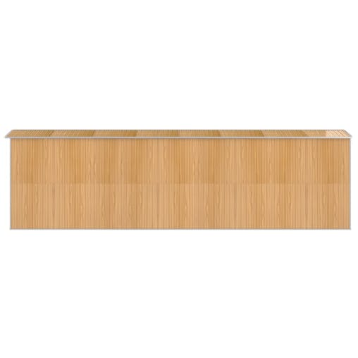 NNEVL Garden Shed Light Brown 192x689x223 cm Galvanised Steel
