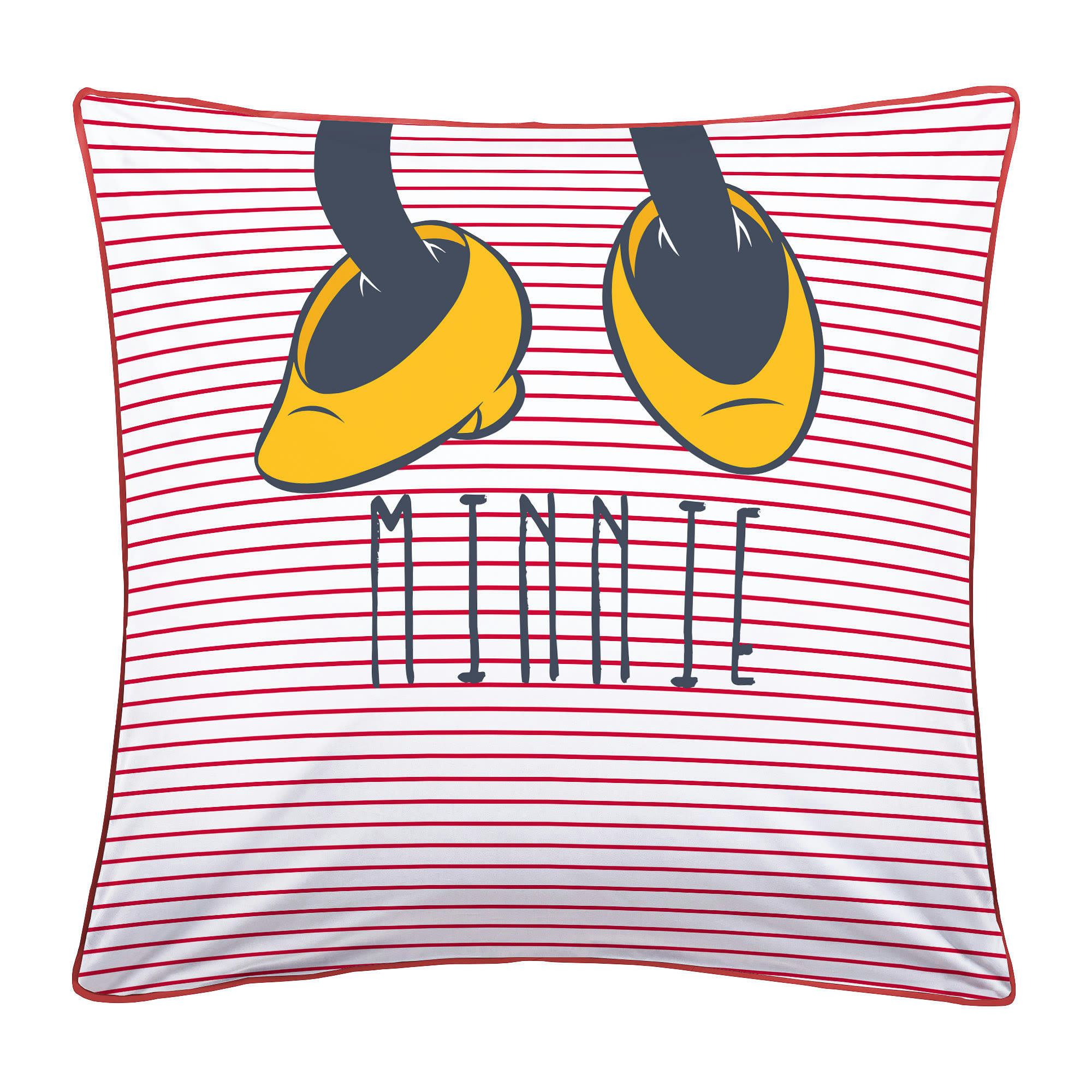 DISNEY MINNIE OUPS - Parure de lit imprimée en coton Blanc Et Rouge 140x200+65x65cm