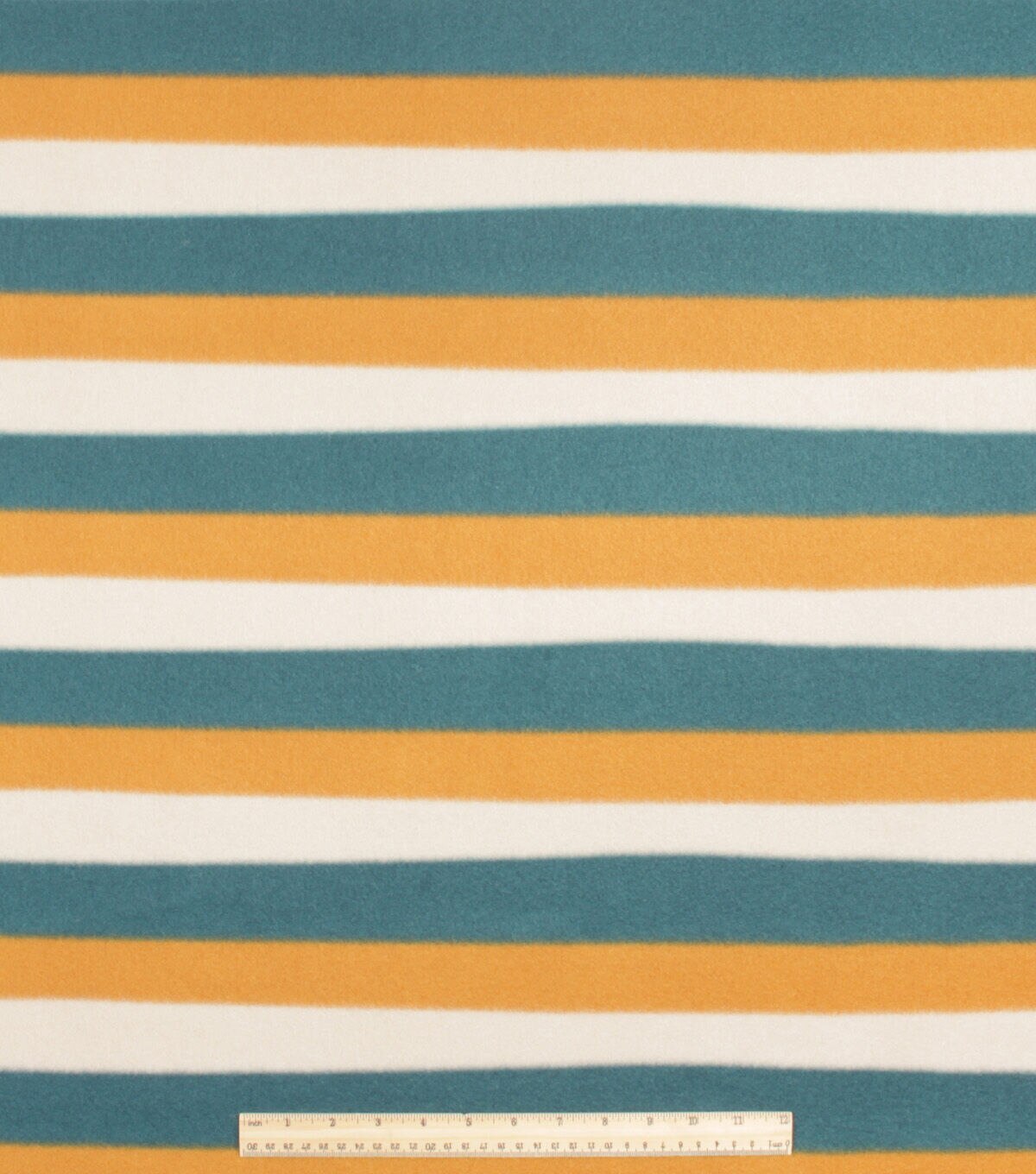 Green Yellow Stripe Blizzard Prints Fleece Fabric