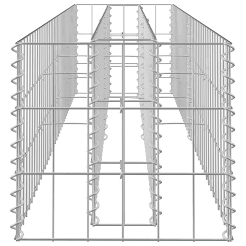 NNEVL Gabion Raised Bed Galvanised Steel 180x30x30 cm