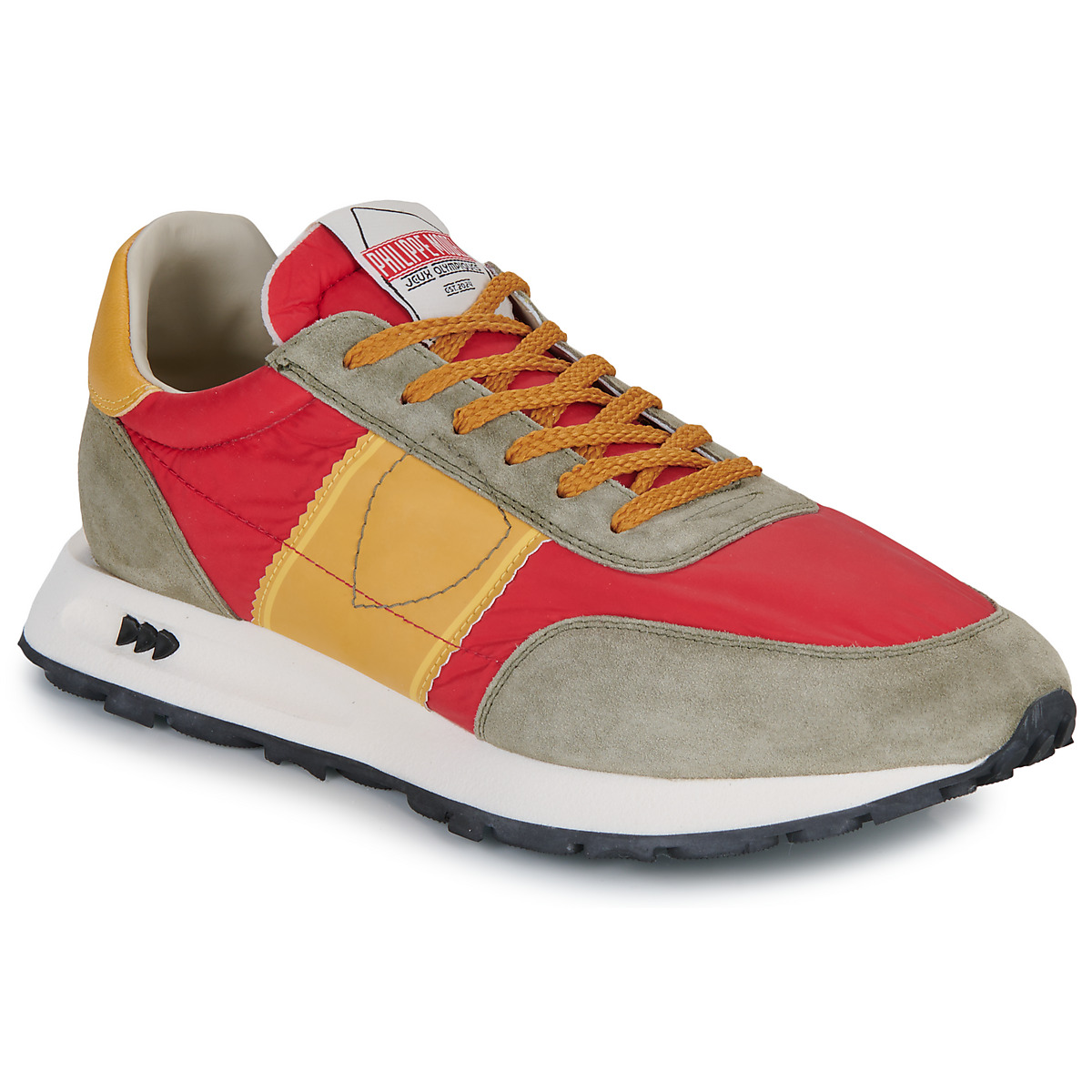Philippe Model - TOUR LOW MAN - Kaki / Red / Yellow