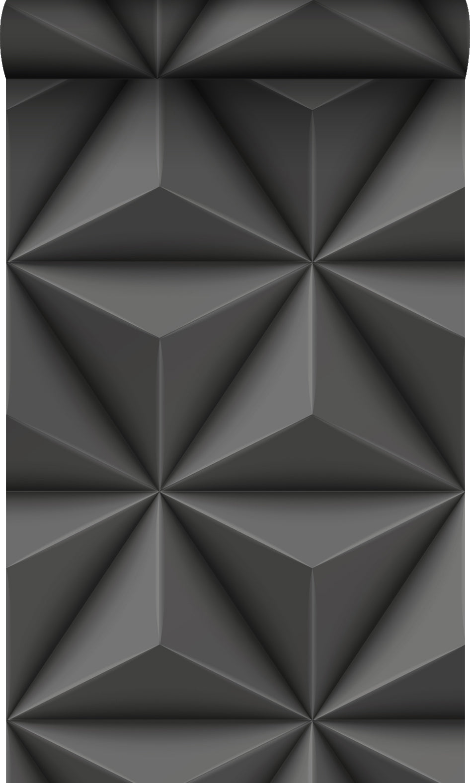 Origin Wallcoverings behang grafisch 3D motief donkergrijs - 53 cm x 10.05 m - 347816
