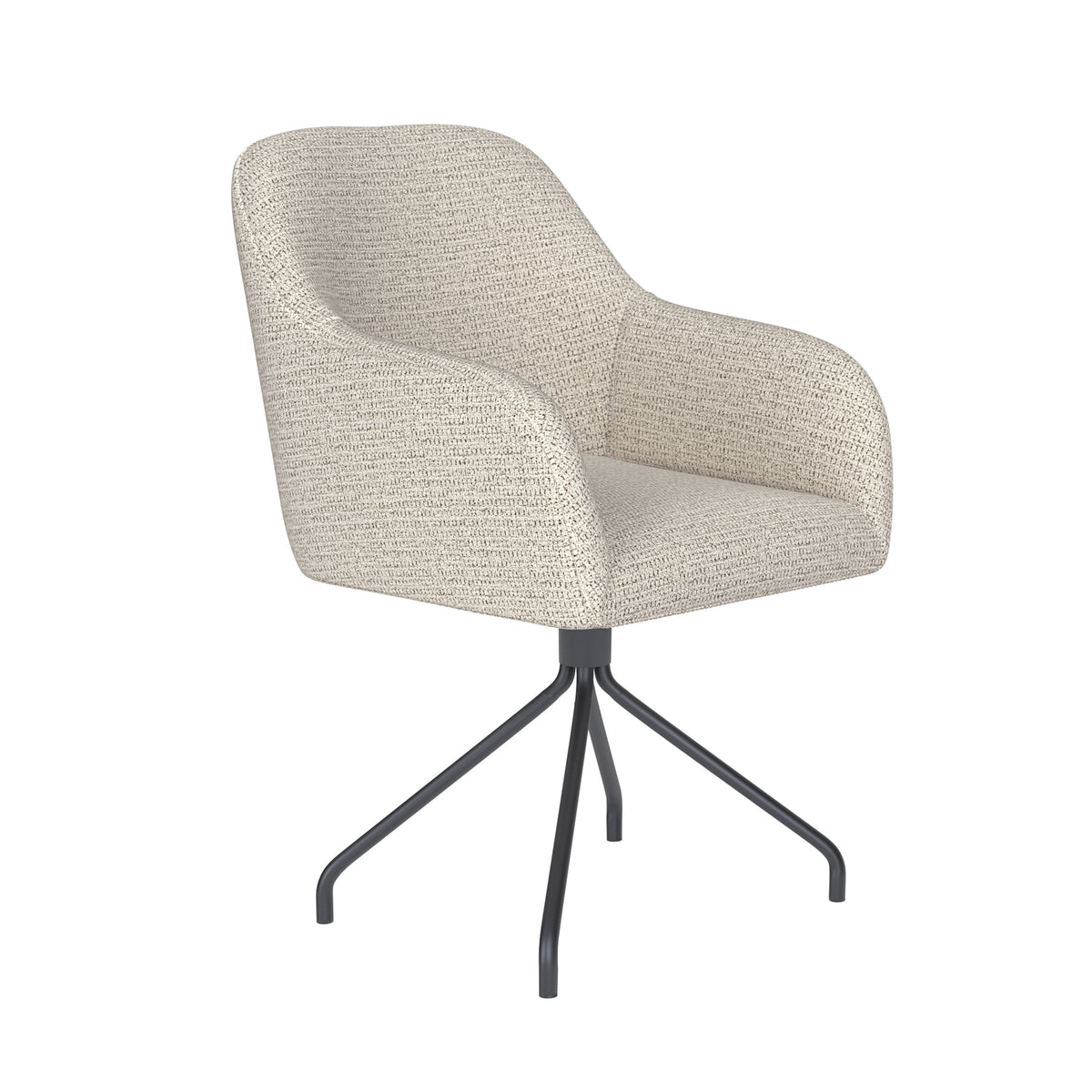 Housecraft Living Otis Eetkamerstoel Draaibaar Metaal Spider Off-White - Beige