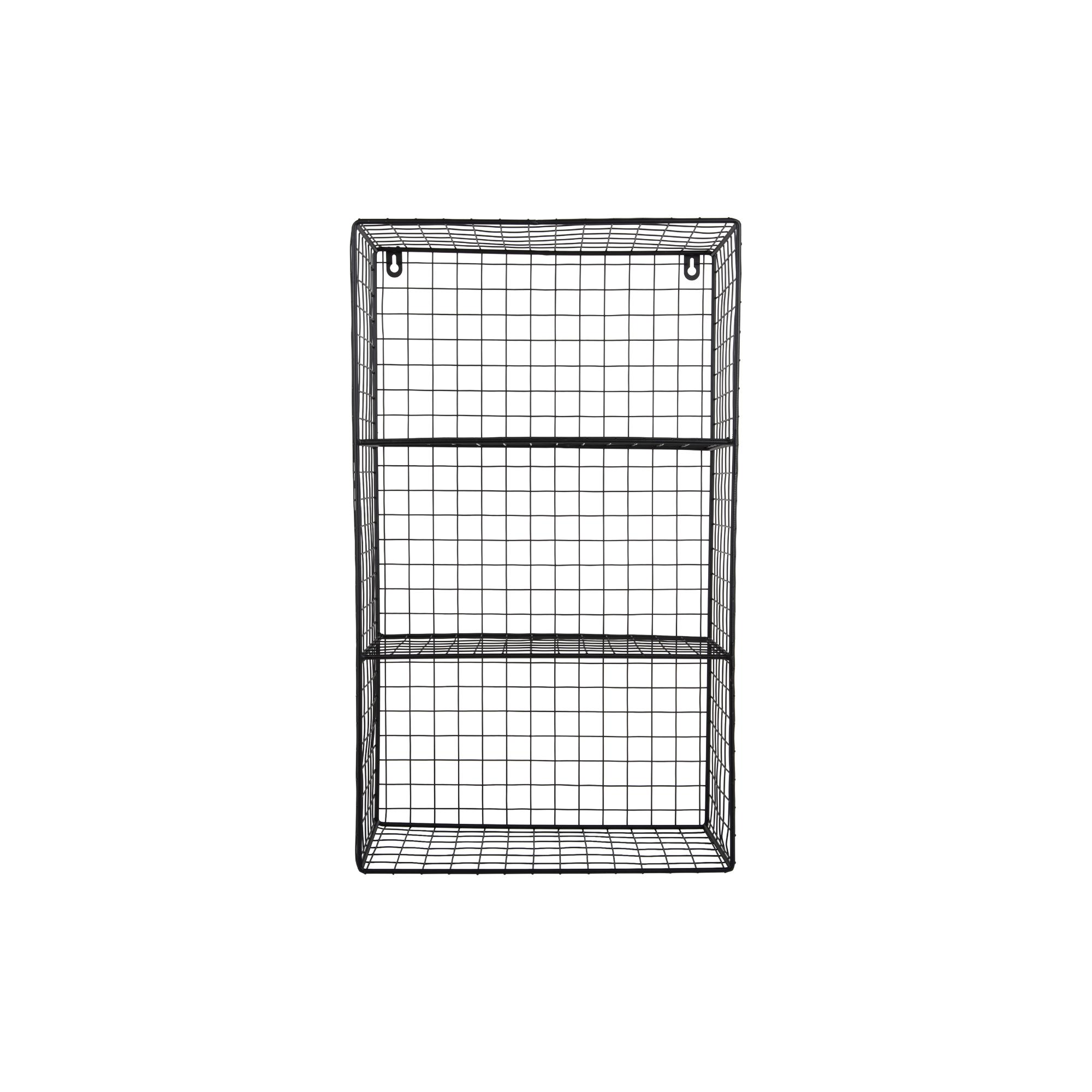 Present Time wanddecoratie Reja - zwart - 18x60x35cm
