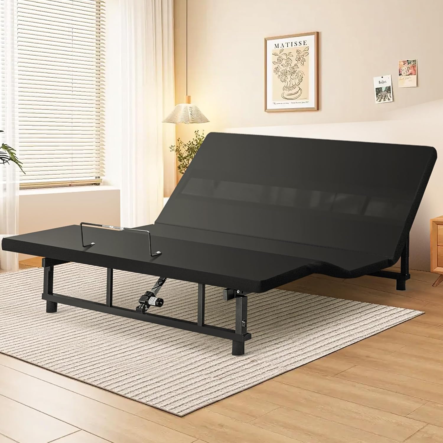 King Size Adjustable Bed Frame with Quiet Motor - Head & Foot Incline, Zero Gravity, Wireless Remote Control, Easy Installation (79 L x 74 W x 12.72 H)