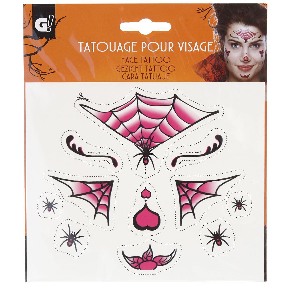 Tatouage pour visage Halloween (3 modèles)