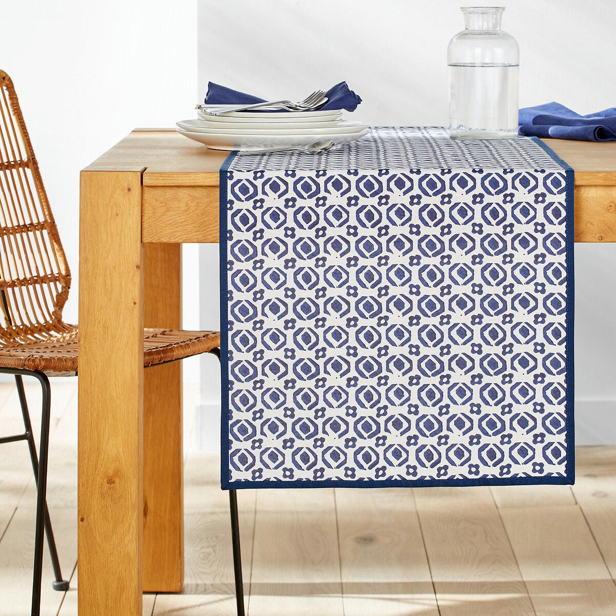 Chemin de table polycoton enduit Martinho