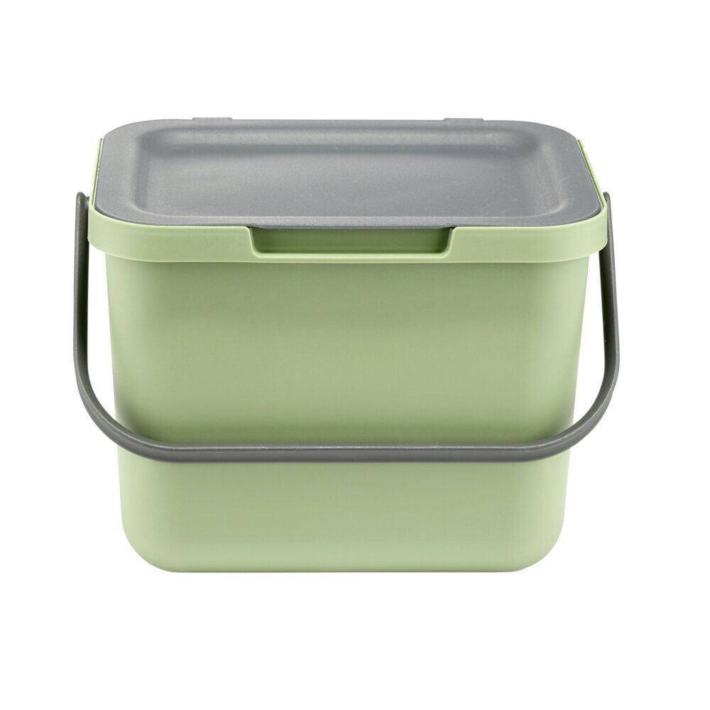 Poubelle compost à poser 6L plastique vert 25,5x19xH18,5cm