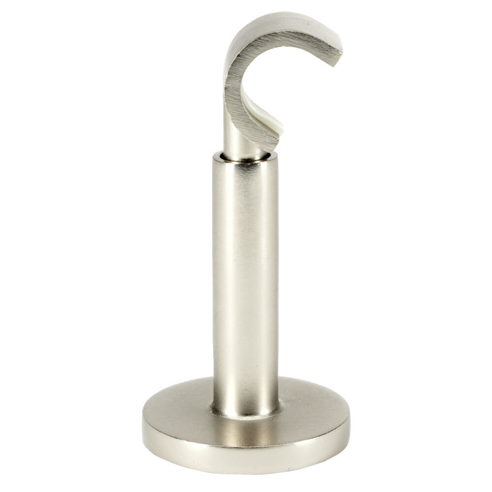 Support tringle à rideaux extensible ouvert alu brossé Ø20mm