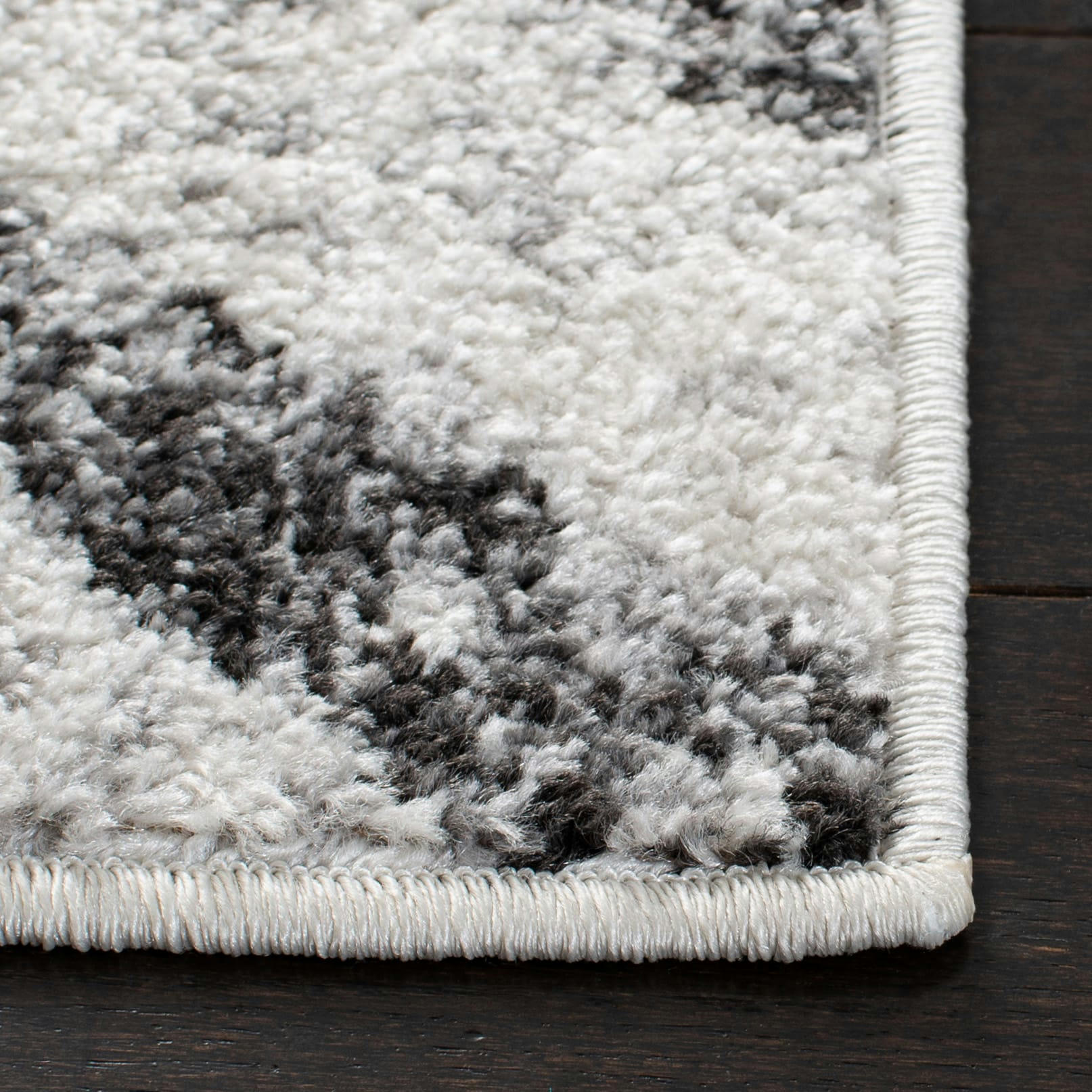 ADIRONDACK - Tapis de salon interieur en ivoire & gris, 122 x 183 cm