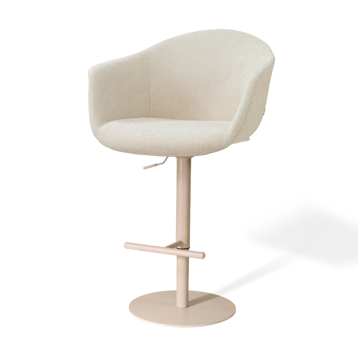 Nolon Niva-Otis tulp barkruk cottonbeige - verstelbaar - beige poten