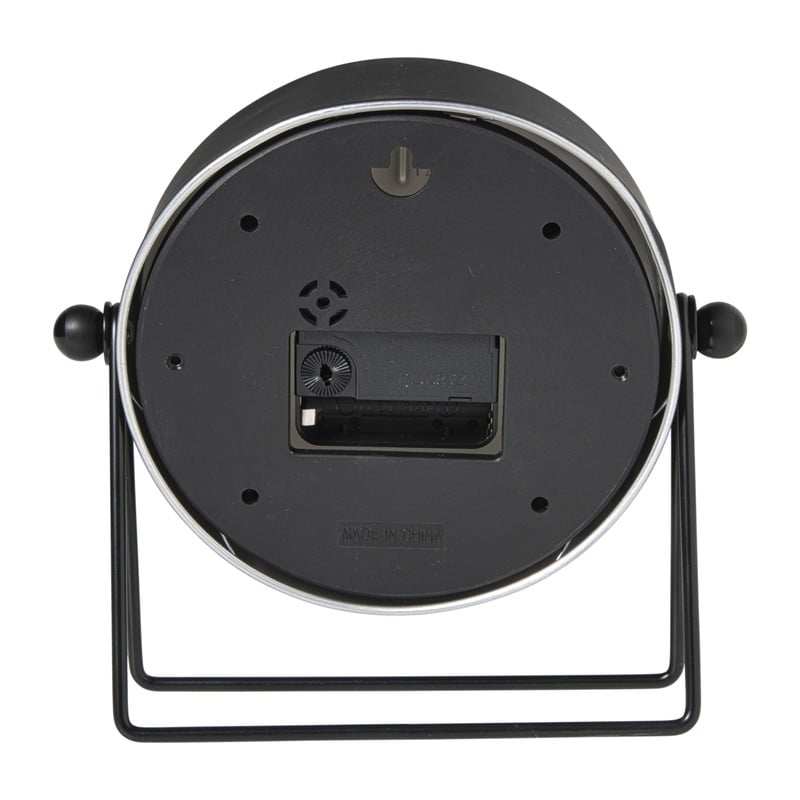 Tafelklok Saar - zwart/wit - &Oslash;18.6x6.2 cm