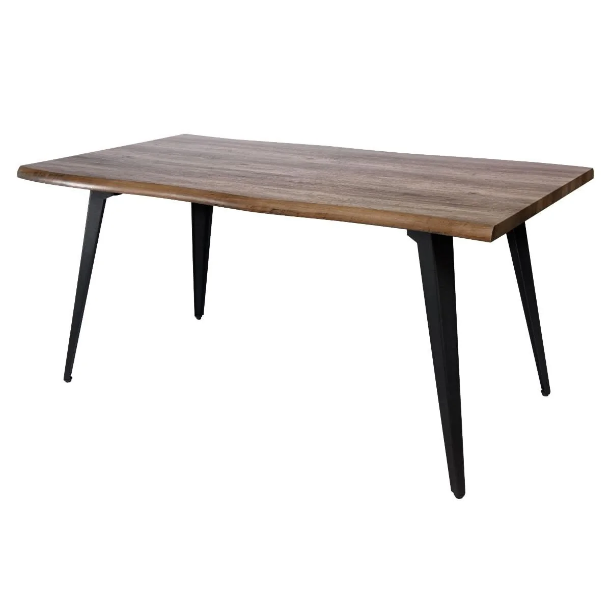 Ravenna Rectangular Dining Table with 63-Inch Wide MDF Tabletop and Powder Coated Metal Legs