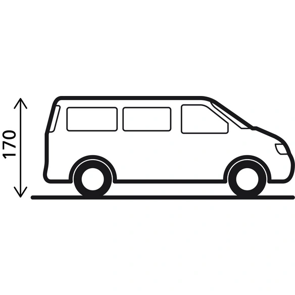 Heckzelt »Pilot« für VW Caddy, grau
