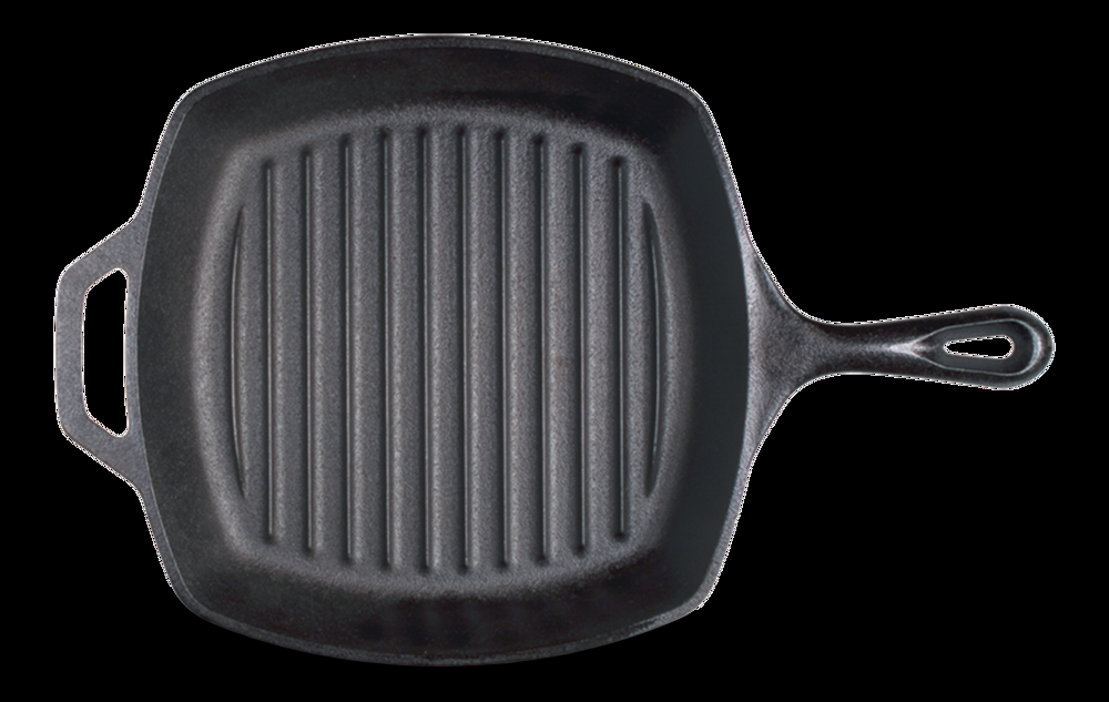 Lodge Seasoned Cast-Iron Grill Pan, 10.5-in