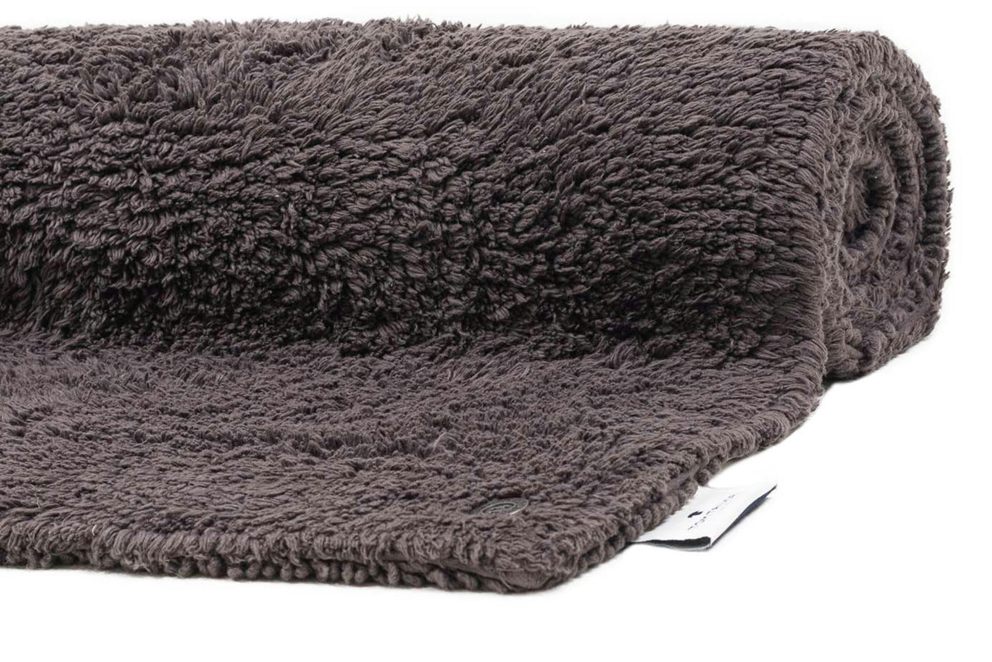 COTTON DOUBLE - Tapis de bain en coton tufté à la main - anthracite 60x100 cm