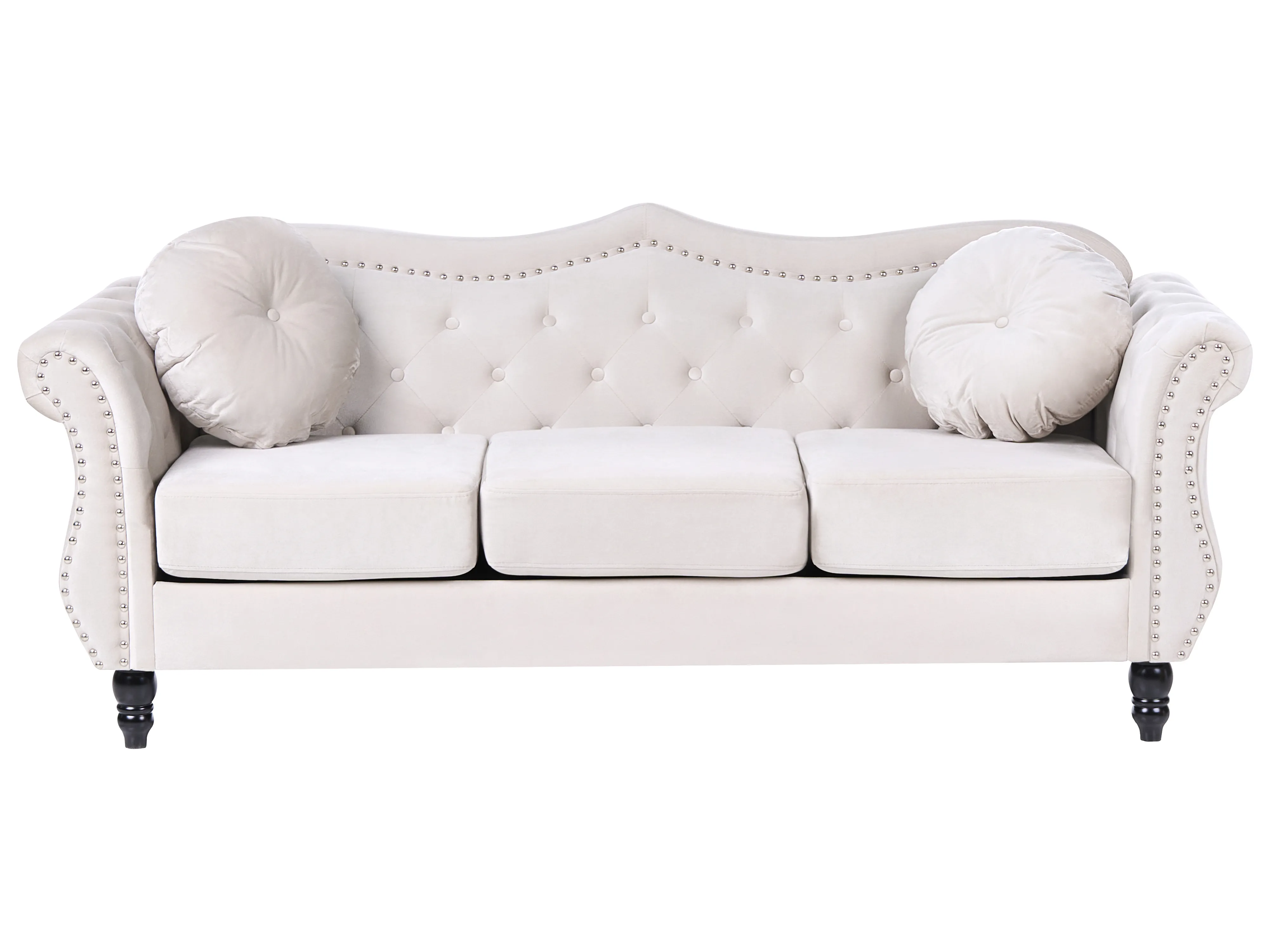 Sofa 2 Seater SKIEN Velvet Light Beige