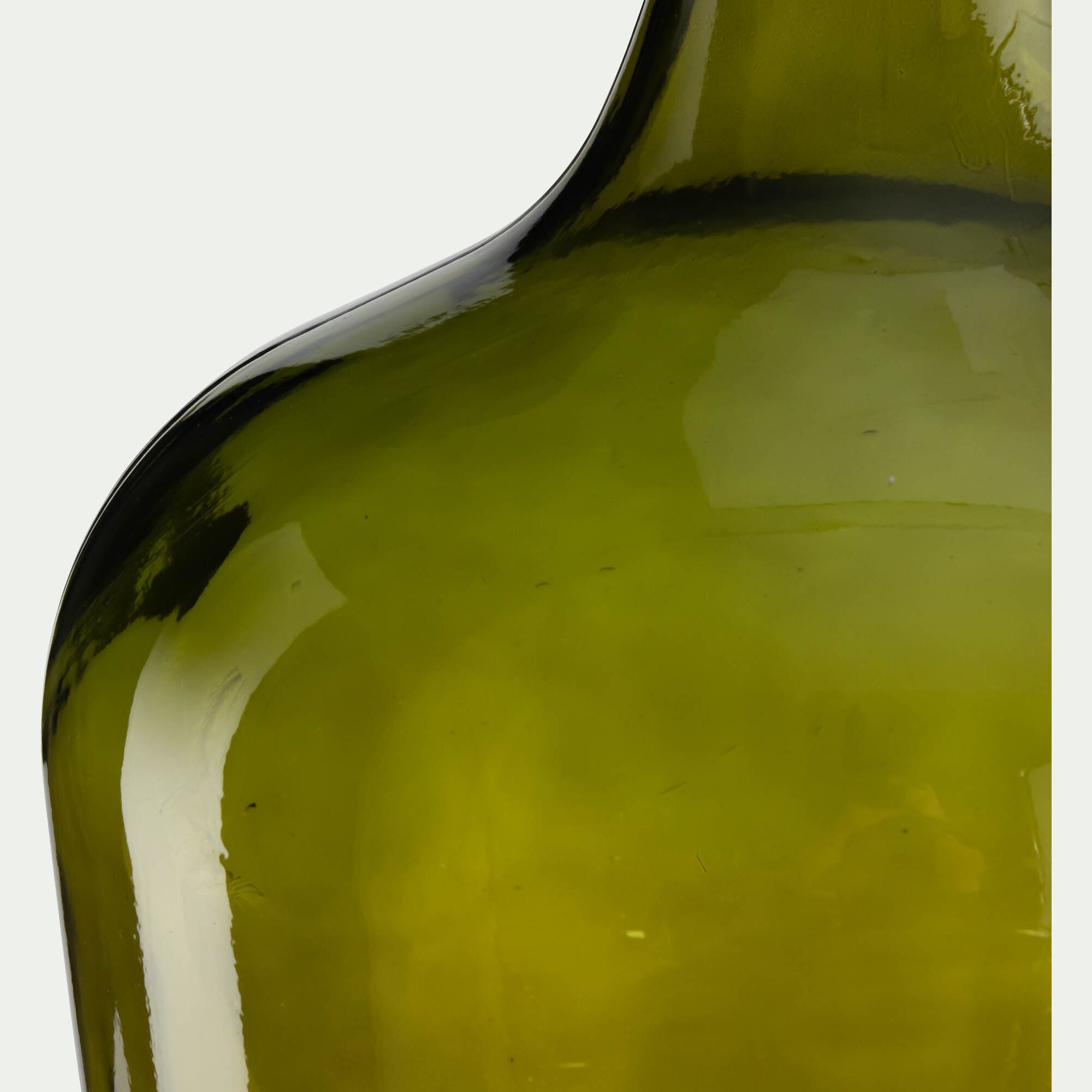 AUBERVILLE - Grand vase en verre recyclé H42cm - vert