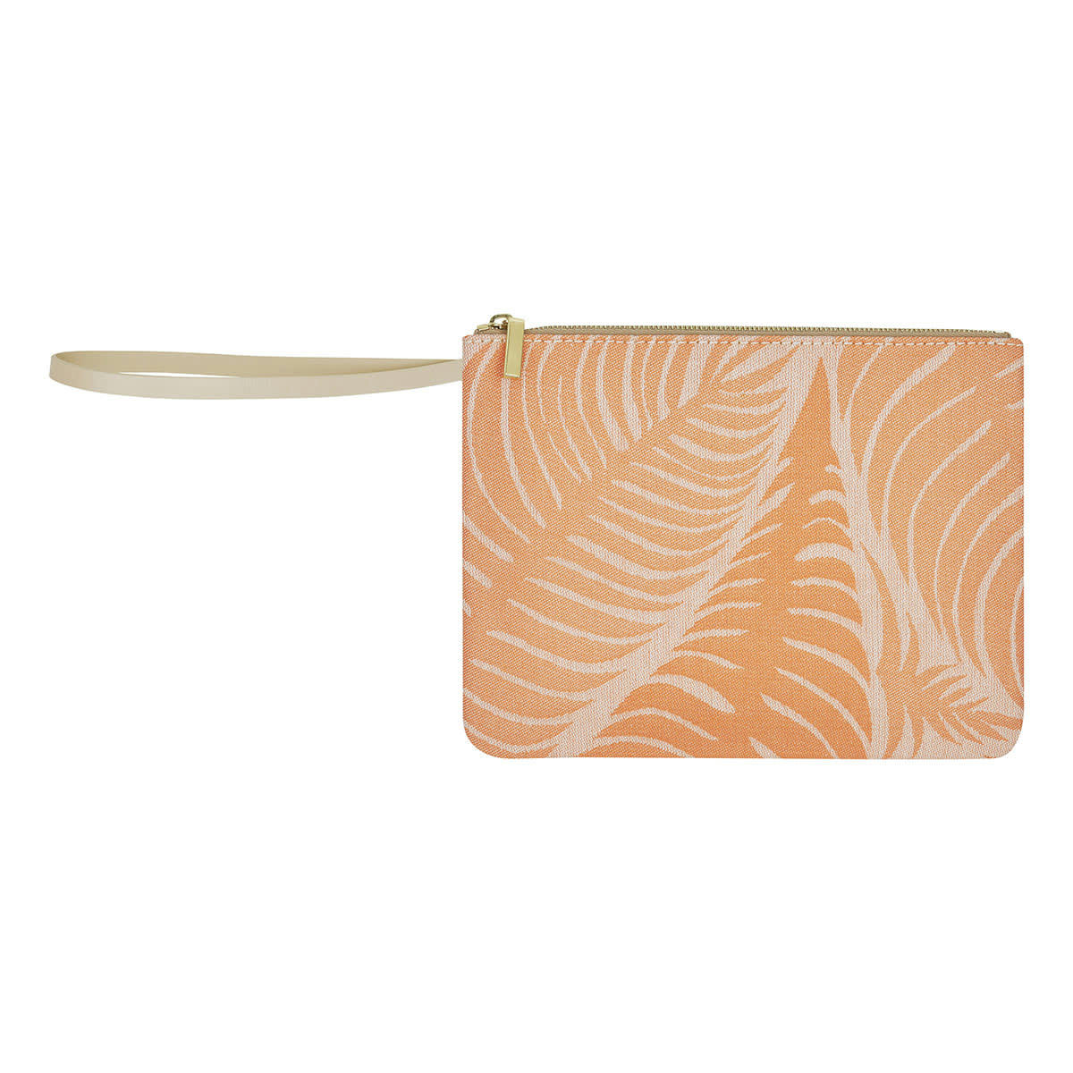 PALME - Pochette en coton orange 20 x 15