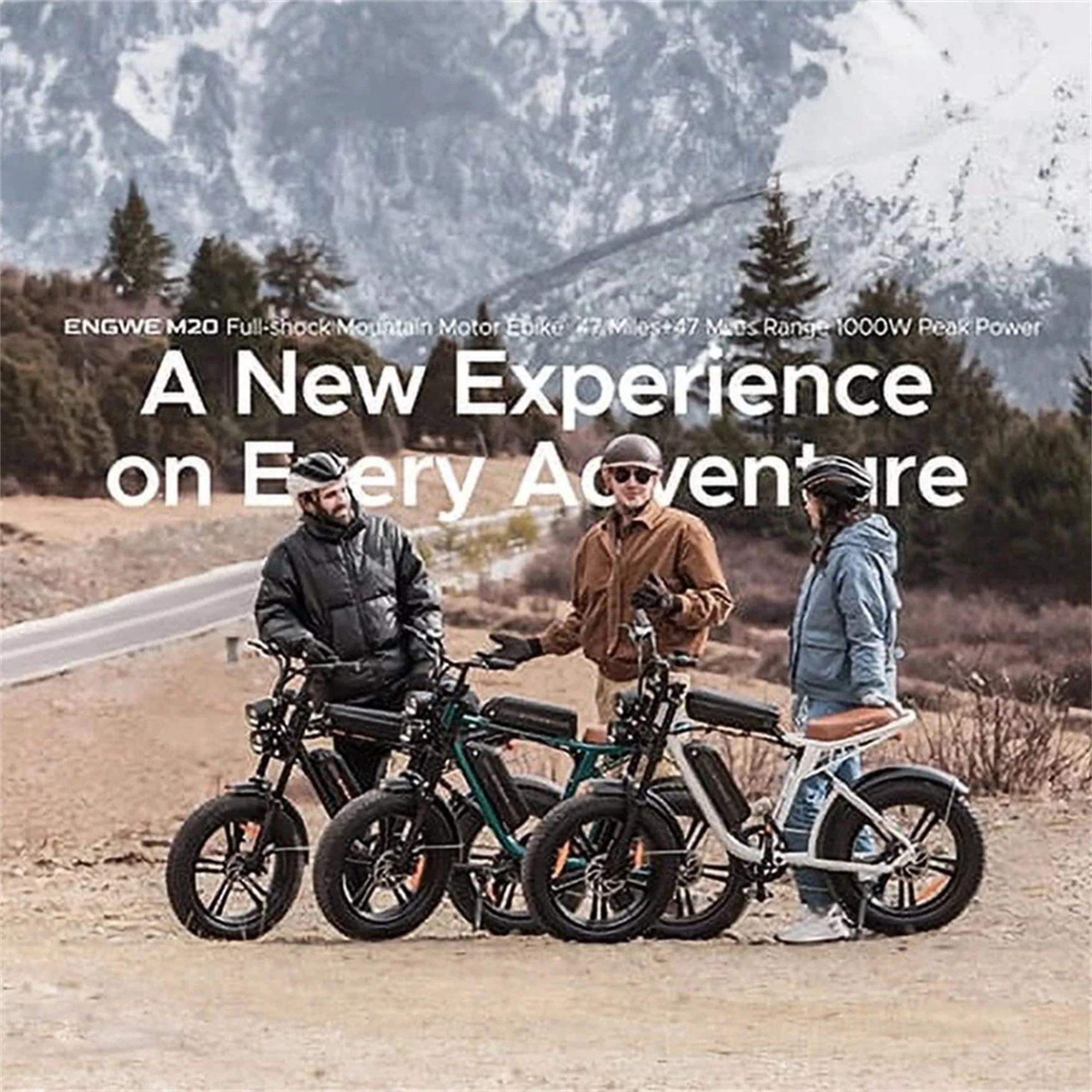 AKEZ Electric Bike for Adults - 1000W 28mph Moped Ebike with 48V 13A Removable Battery, Up to 94 Miles All Terrain Off Road E-Bike with 20*4.0 Fat Tire,Full Suspension,7-Speed UL Certified