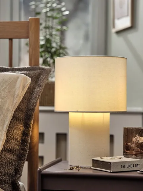 Bordlampe TONY Ø23xH34cm natur
