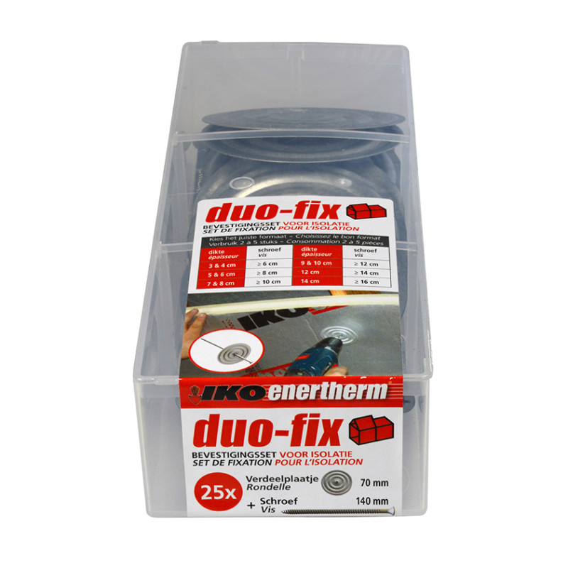Kit de fixation Duo-Fix pour isolation 12 cm 25 pièces IKO