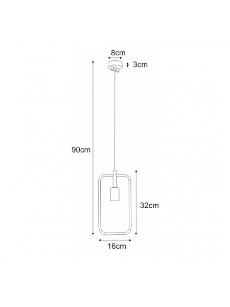 Lampa wisząca TOBIK BLACK K-3830