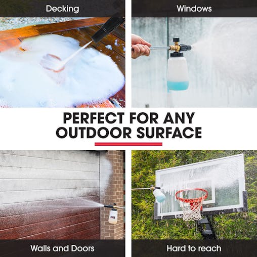 NNEMB Soap Foam Snow Cannon with 1L Bottle, Works with Petrol and some Electric Pressure Washers