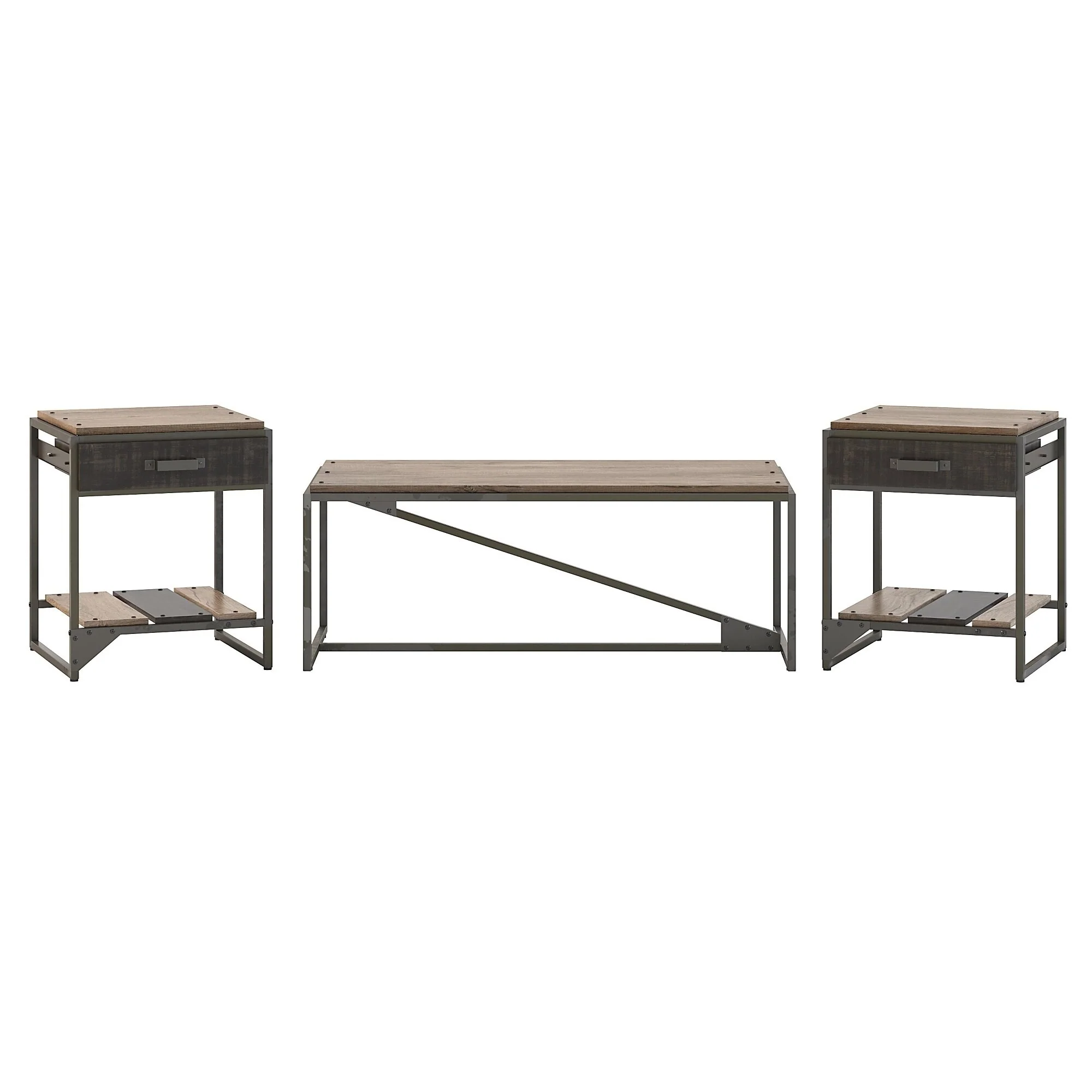 Refinery Coffee Table with Set of 2 End Tables
