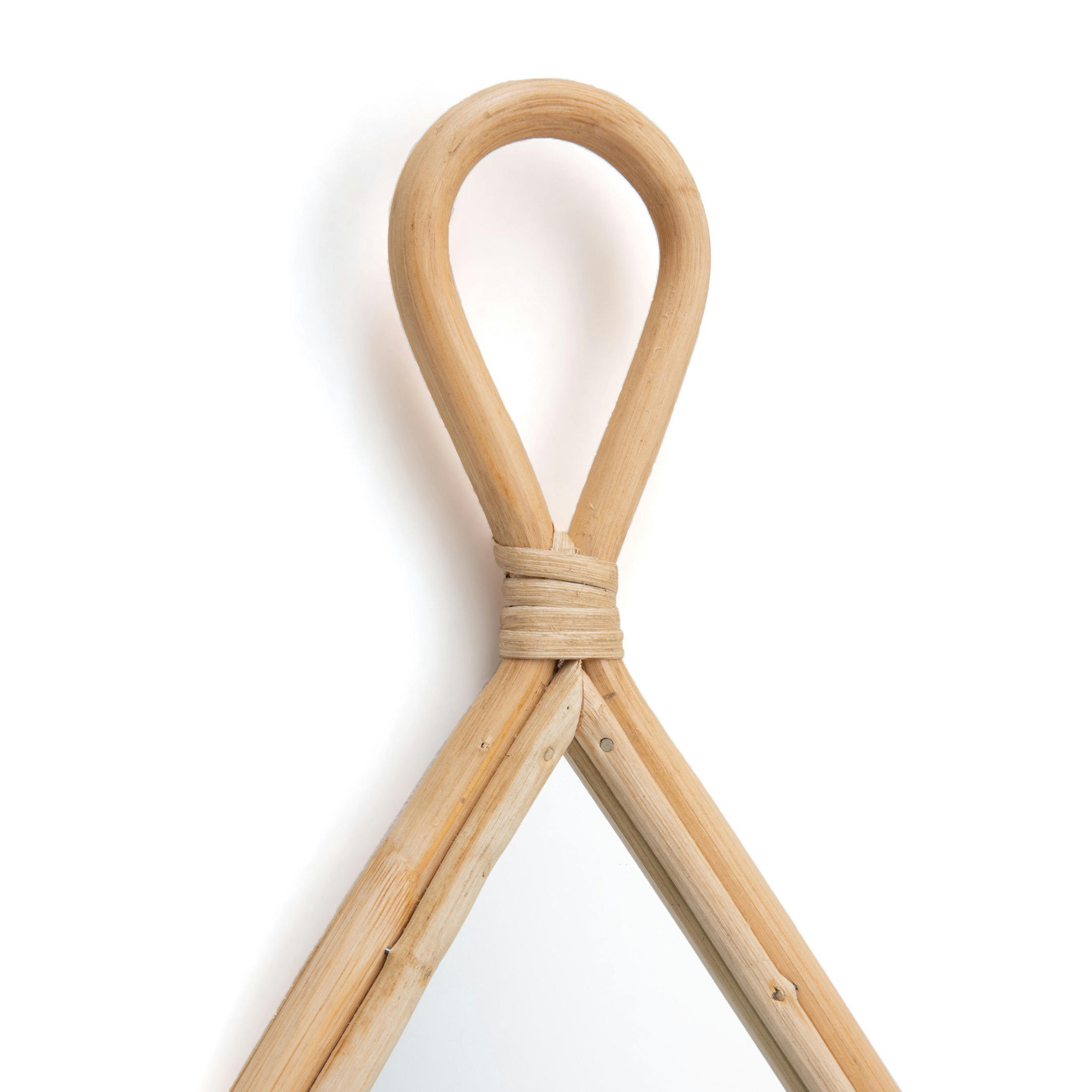 Miroir rotin forme de goutte 24,5x43 cm, Nogu