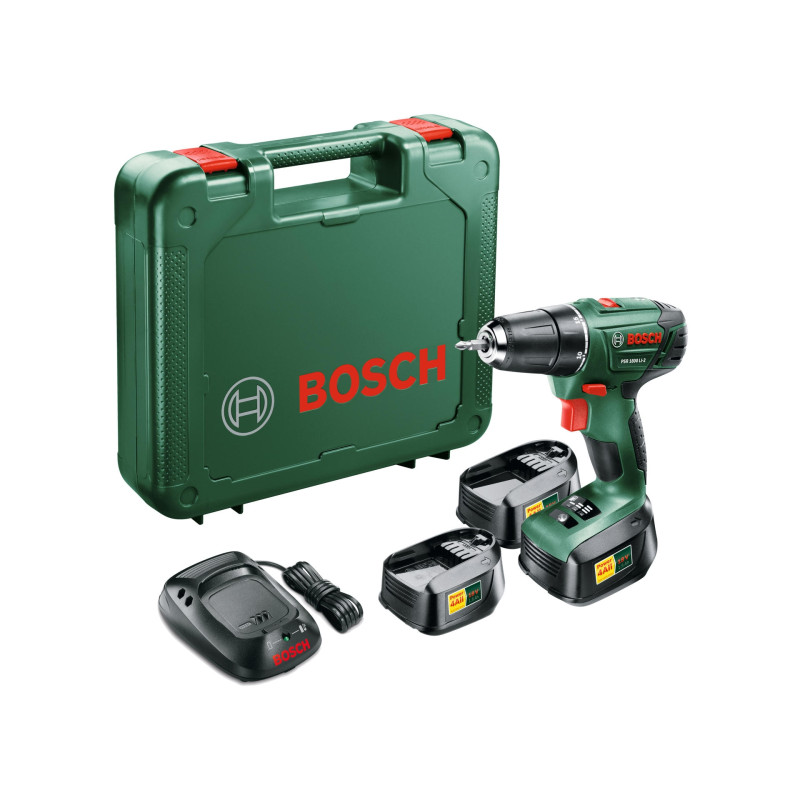 Coffret perceuse visseuse PSR 1800 avec 3 batteries BOSCH