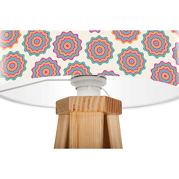 Lampe de chevet stamps foto-122 30 x 30 x 45 cm Bois clair