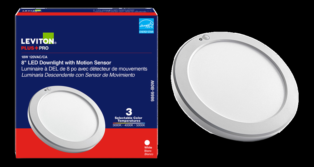 Leviton 09864-R50 Led Ceiling Occupancy Sensor Lampholder with 8.7w Led Module, 60Hz, 120V, White