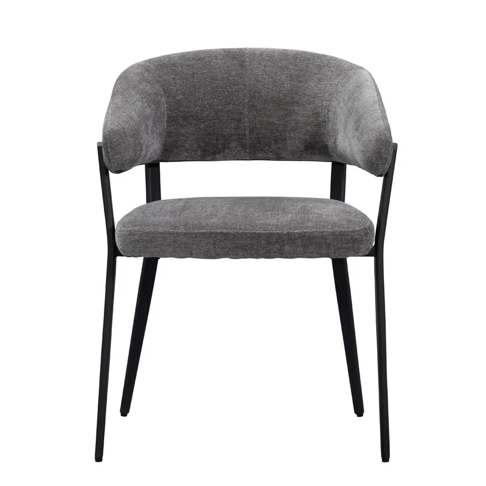 Eetkamerstoel Liv - stof - antraciet