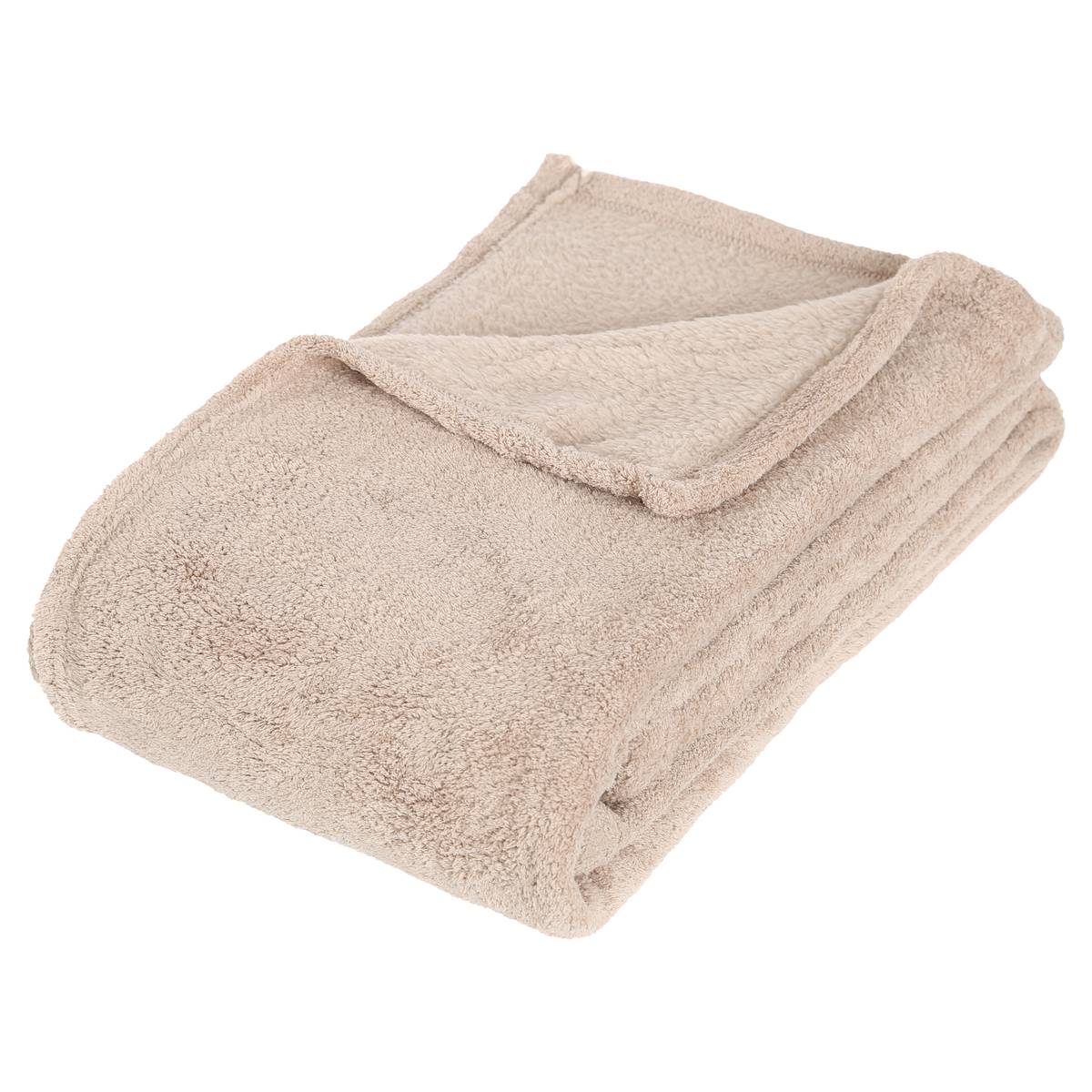Microfibre plaid Beige, 125x150 cm