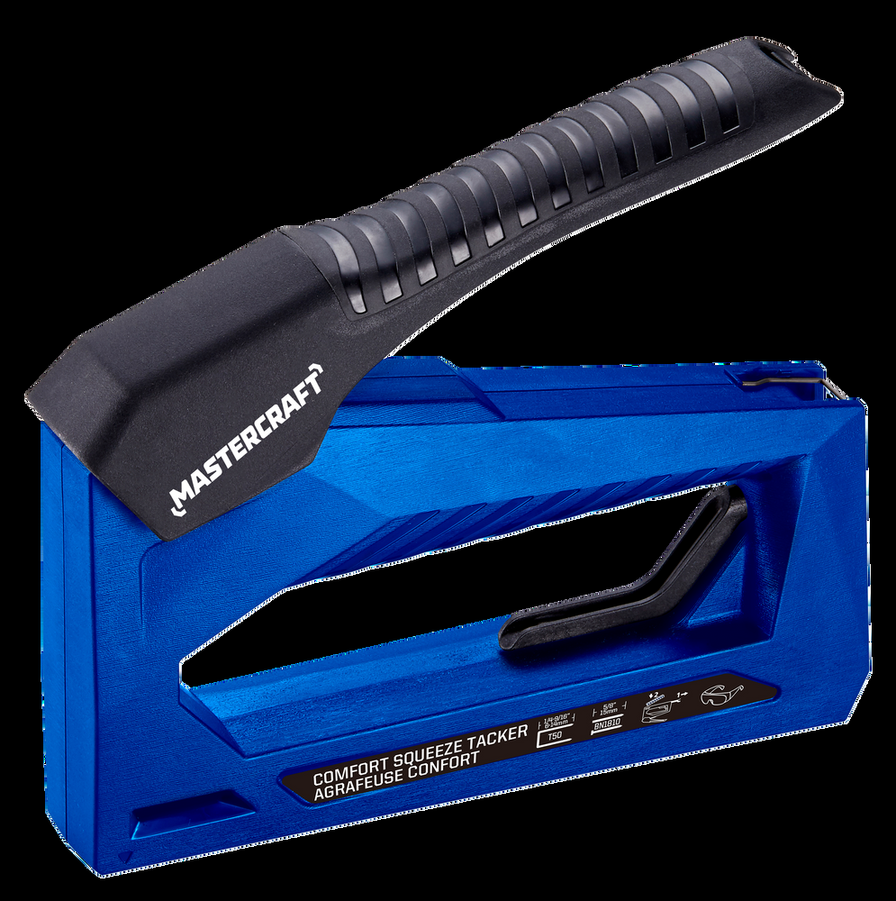 Mastercraft Heavy-Duty Multi-functional Staple Gun and Brad Nailer, Fits 1/4-9/16-in T50 Staples, 5/8-in Brad Nails, and 5/8-in No.9 Pin Nails