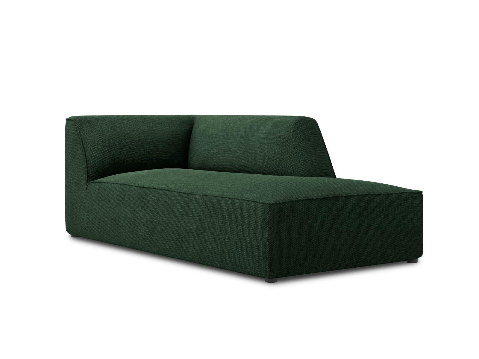 RUBY - Méridienne droite 1 place en tissu structurel vert