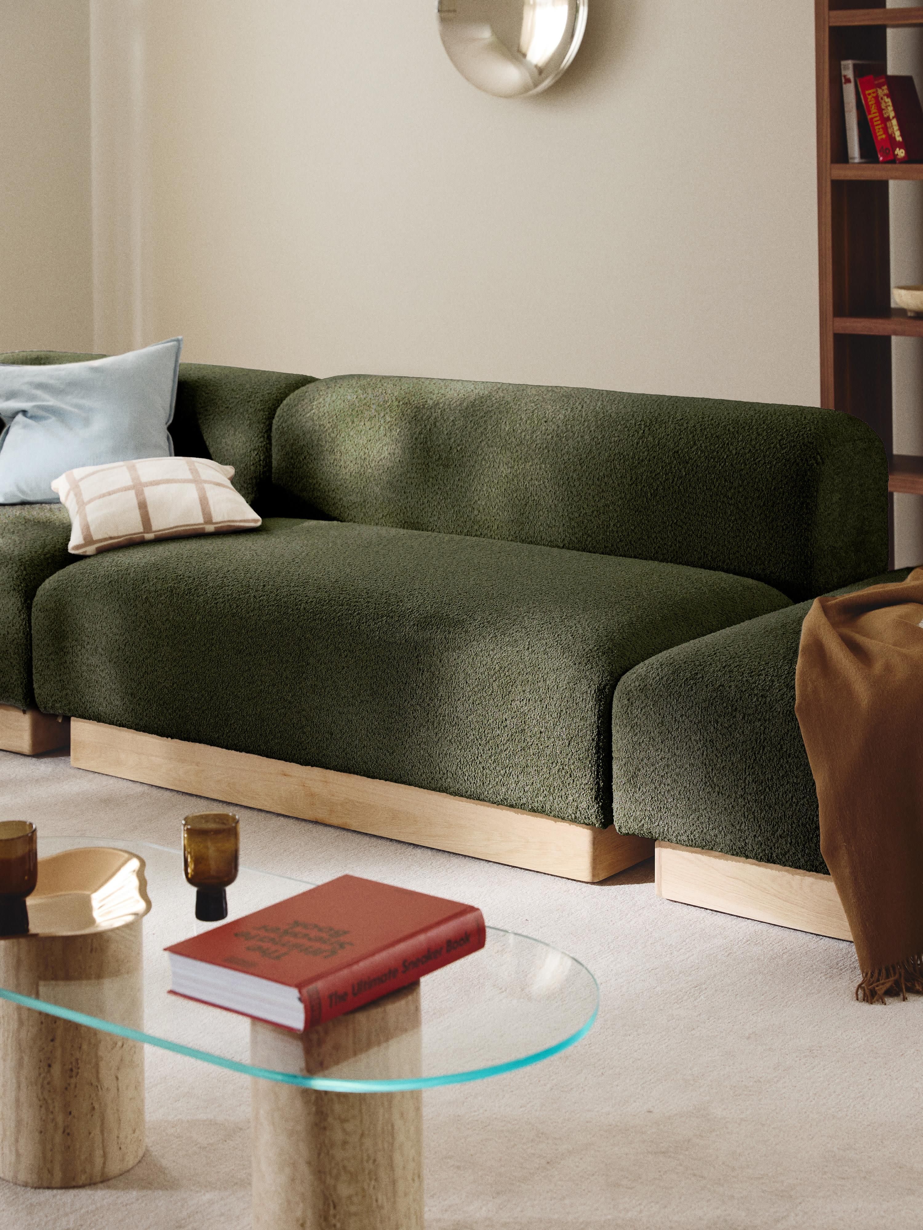 Sofa Natalie (2-Sitzer) aus Teddy-Bouclé