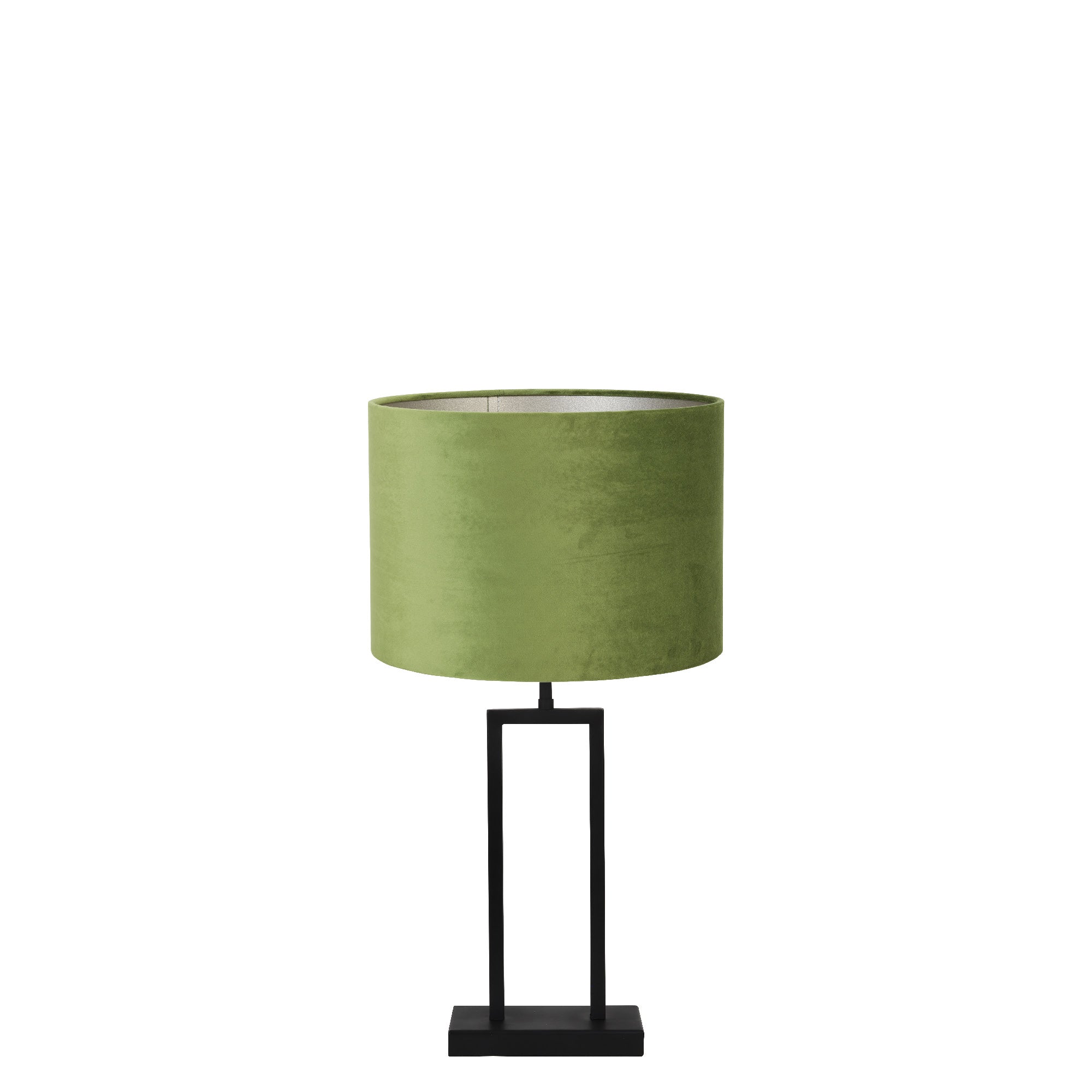 Light & Living tafellamp Shiva/Velours - zwart, groen - 30x30x62cm
