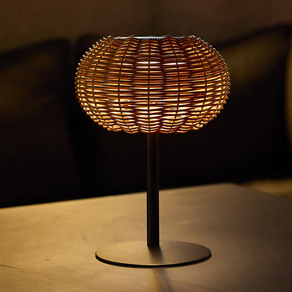 Lampe de table solaire SAMIRA SOLAR polyrotin H25cm