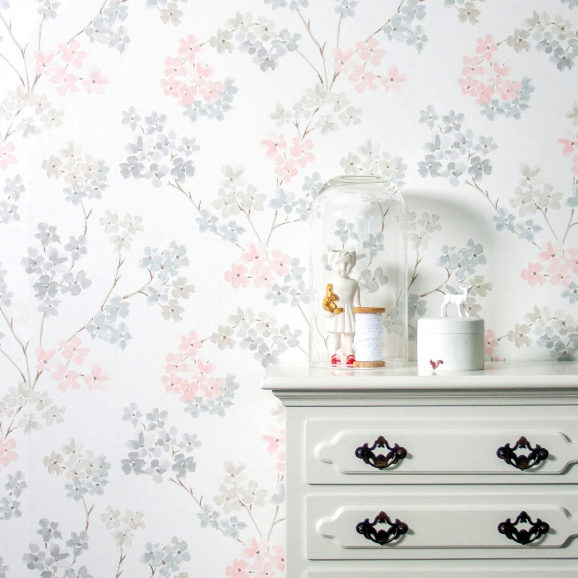 BAILEY - Papier peint intissé bailey rose 1005x52cm