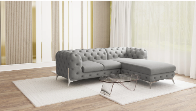 Ropez Chelsea Bis narożnik 262x200 prawy mikrofibra szary