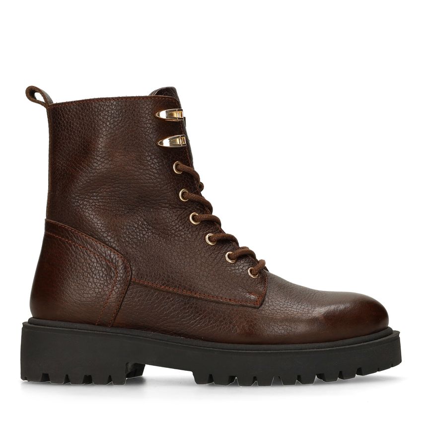 Manfield Bruine leren veterboots