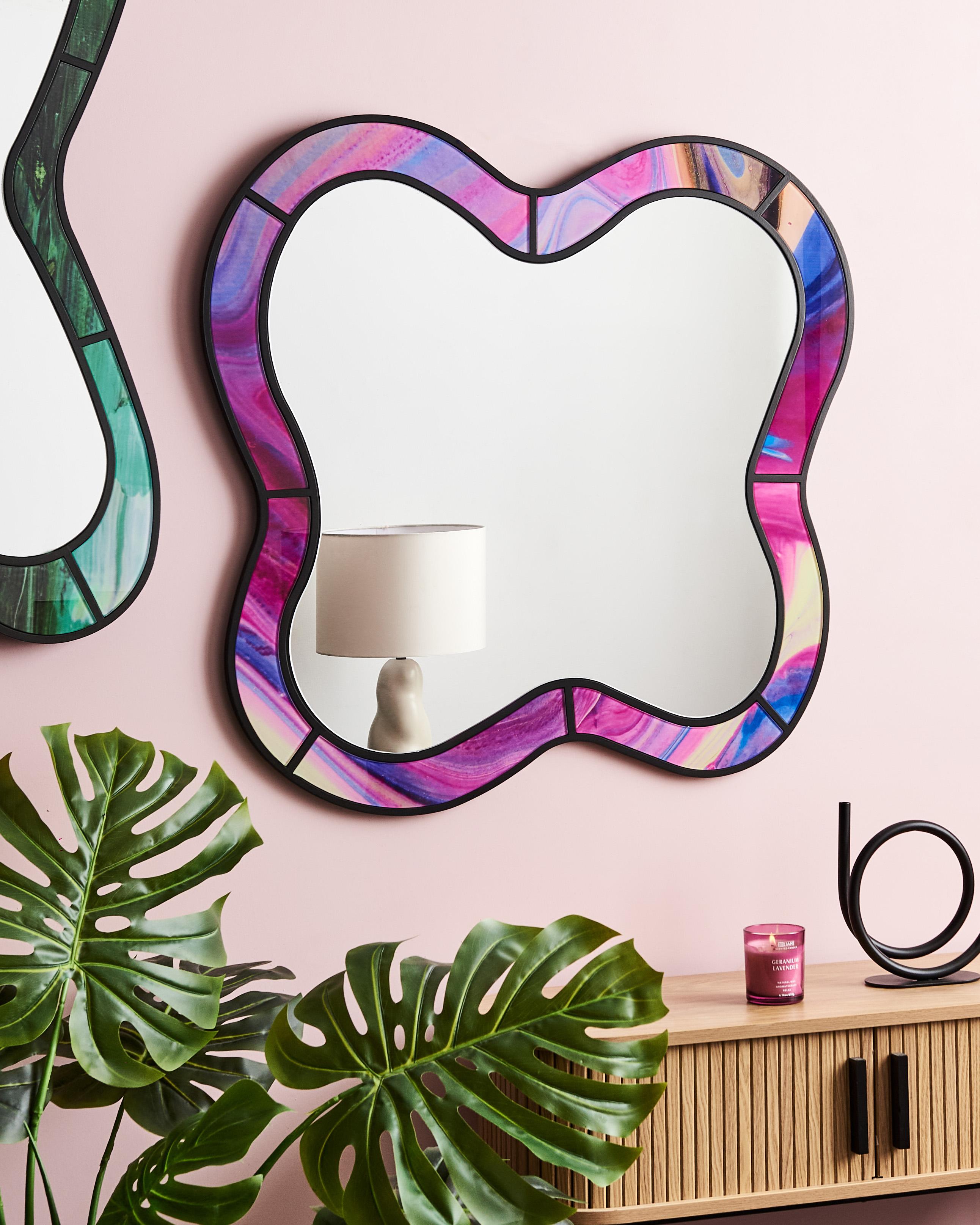 Wall Mirror PULNOY 72 cm 80 cm Pink