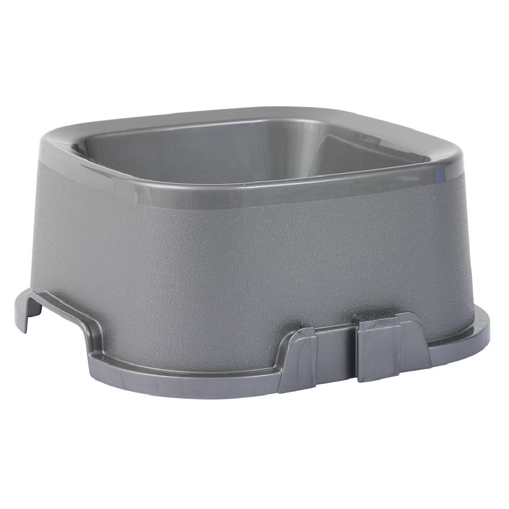 Gamelle carrée grise 3,2 L - plastique 29x29xH12cm